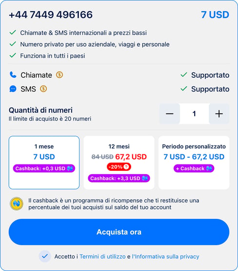 Finestra di acquisto