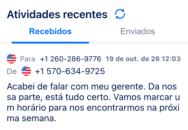 Receber SMS