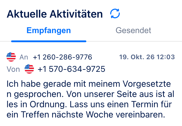 SMS empfangen