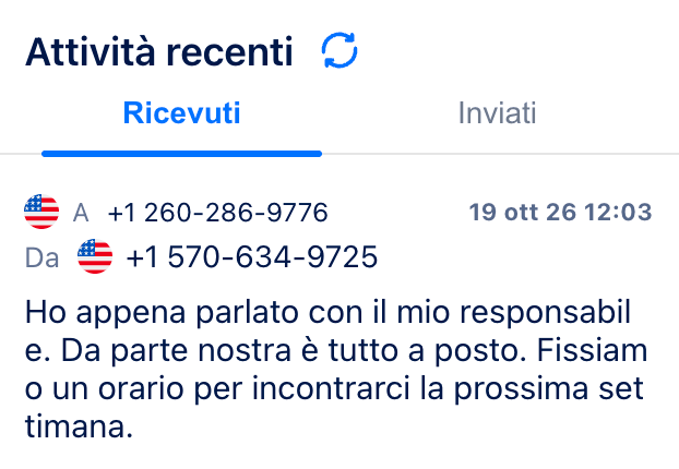 Ricevere SMS