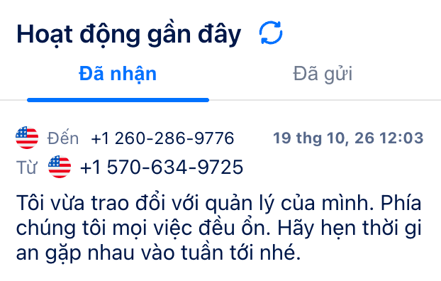 Nhận SMS