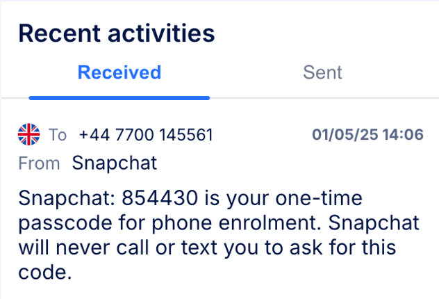 Receiving SMS